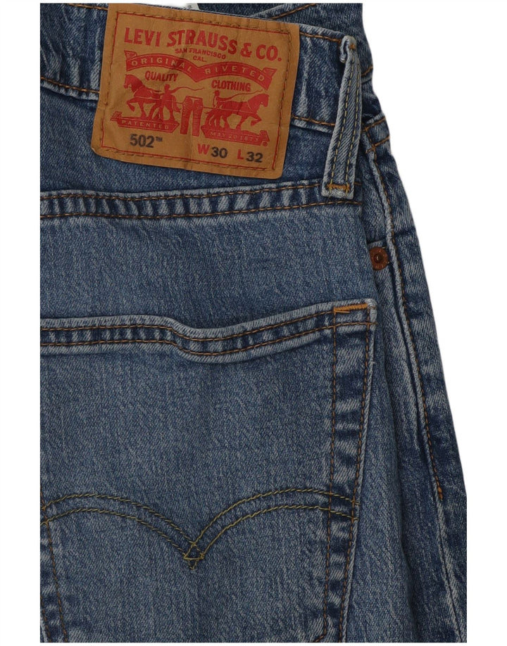Levi's Masculino 502 Tapered Jeans W30 L32 Azul Algodão