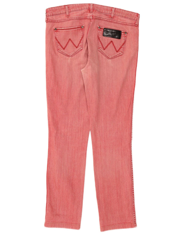 Wrangler feminino Lia Seasonal WD Slim Jeans W33 L31 algodão vermelho