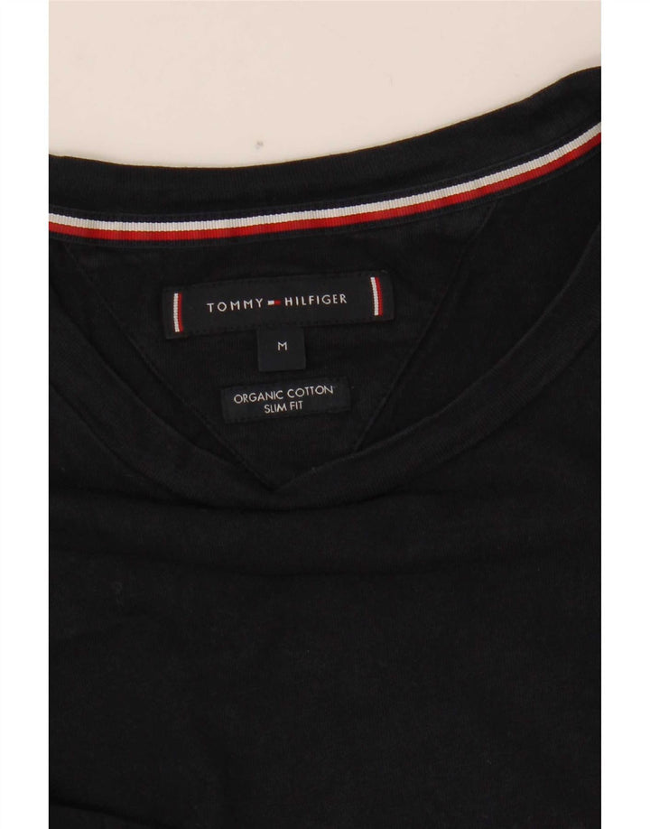 Camiseta masculina Tommy Hilfiger Slim Fit gráfica top médio azul marinho