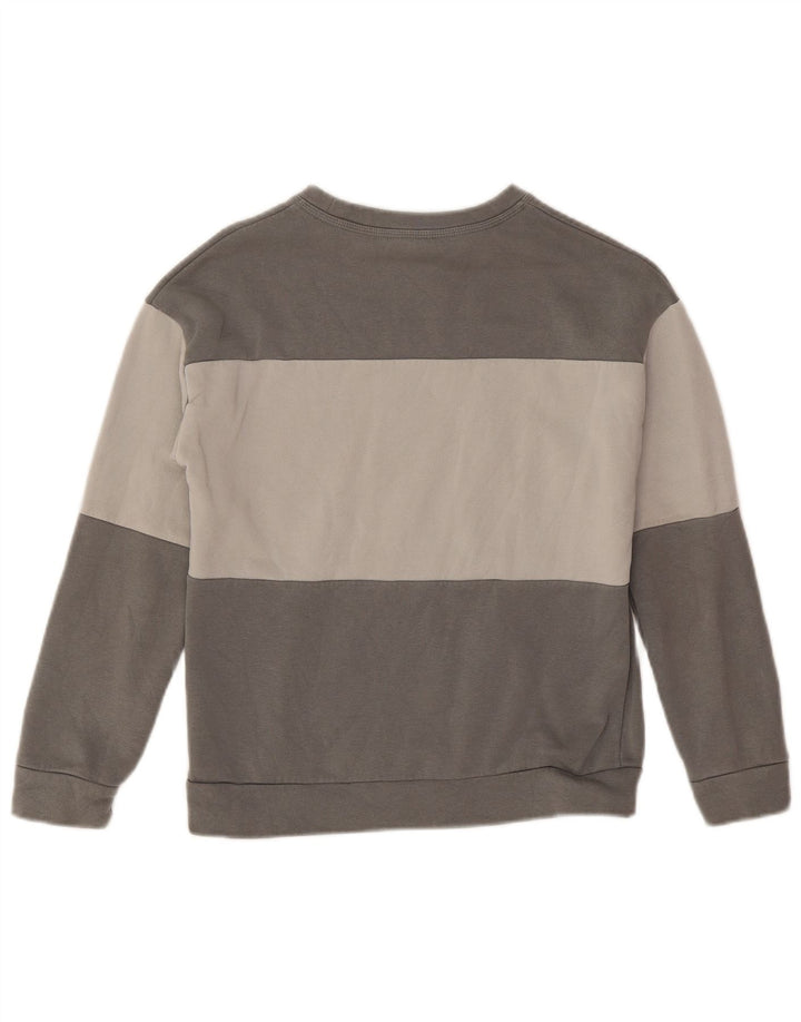 NIKE Boys Graphic Sweatshirt Jumper 10-11 Anos Médio Cinza Colourblock