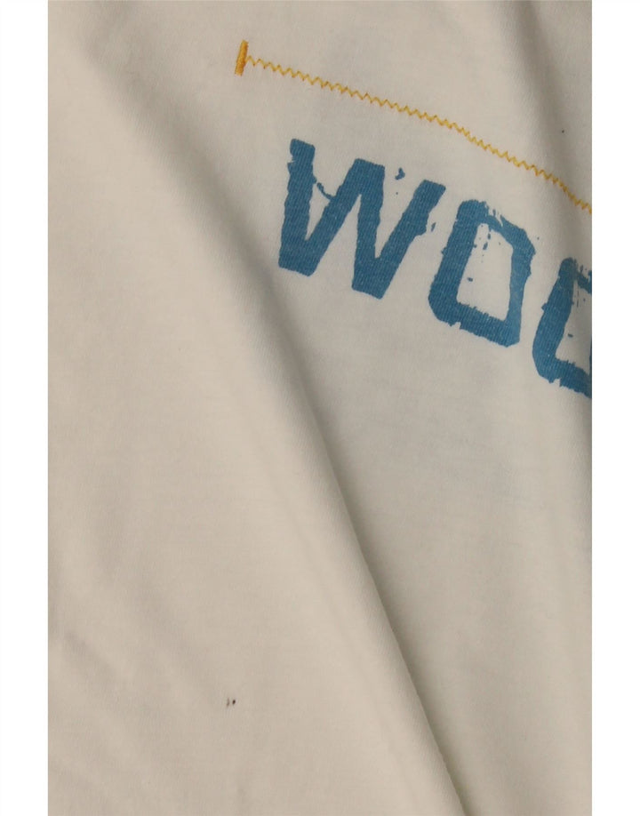 Camiseta masculina Woolrich com estampa gráfica XL algodão branco
