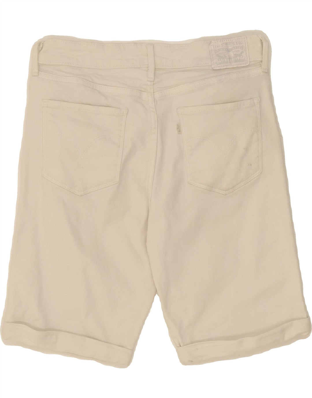 LEVI'S Womens Denim Shorts W28 Medium White Cotton Vintage Levi's and Second-Hand Levi's from Messina Hembry 