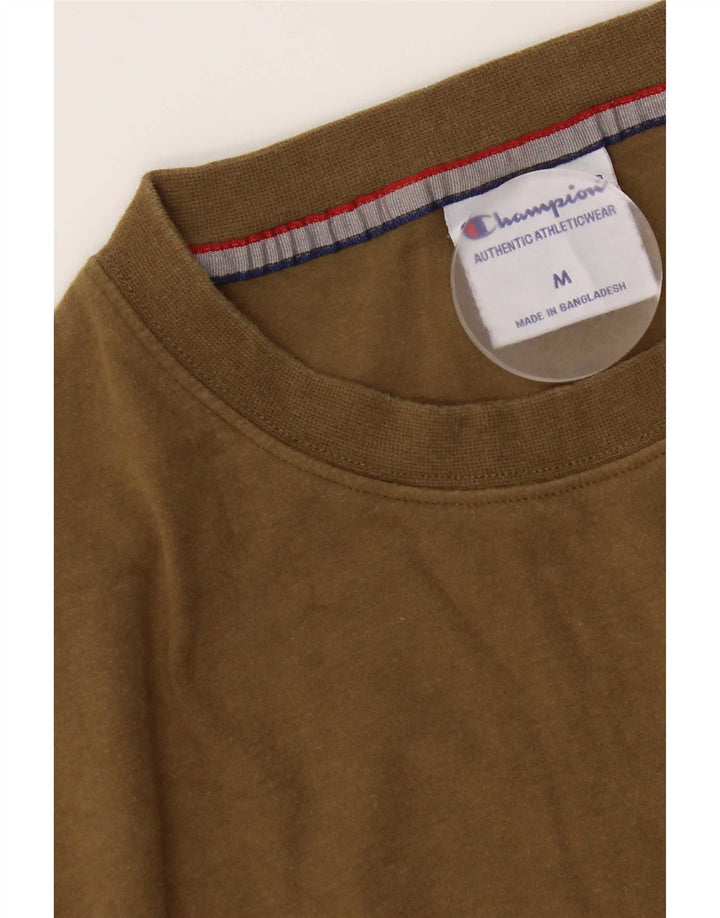 Camiseta masculina Champion de algodão cáqui médio