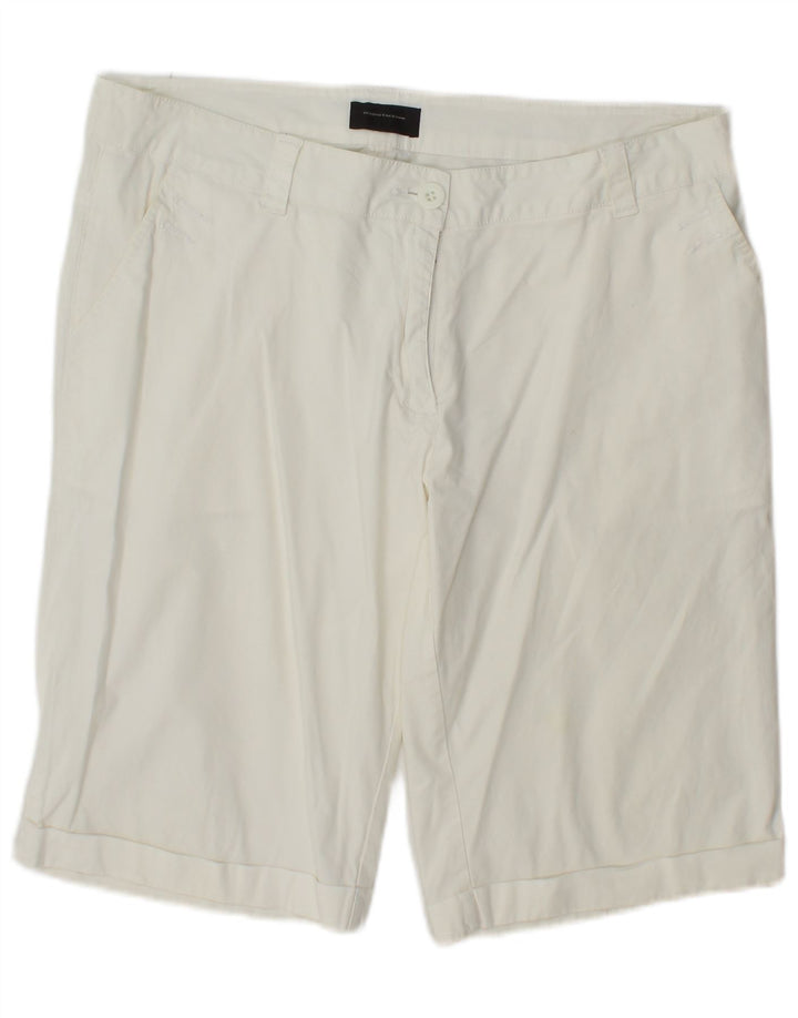 SERGIO TACCHINI Shorts Chino feminino IT 46 Grande W34 Algodão Branco