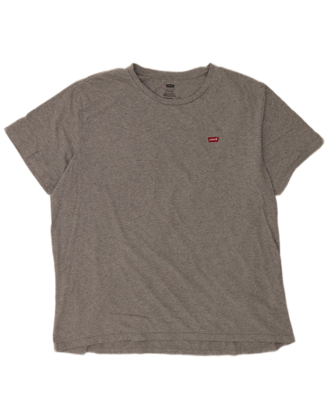 Camiseta masculina padrão Levi's Top XL algodão cinza