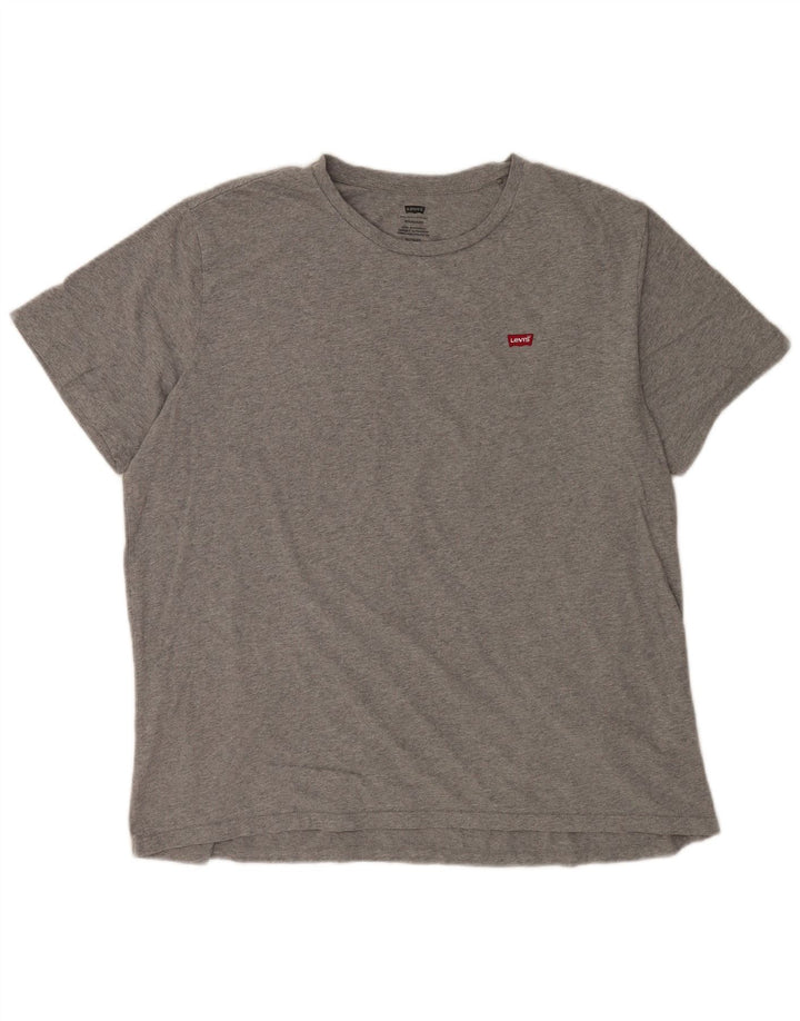Camiseta masculina padrão Levi's Top XL algodão cinza