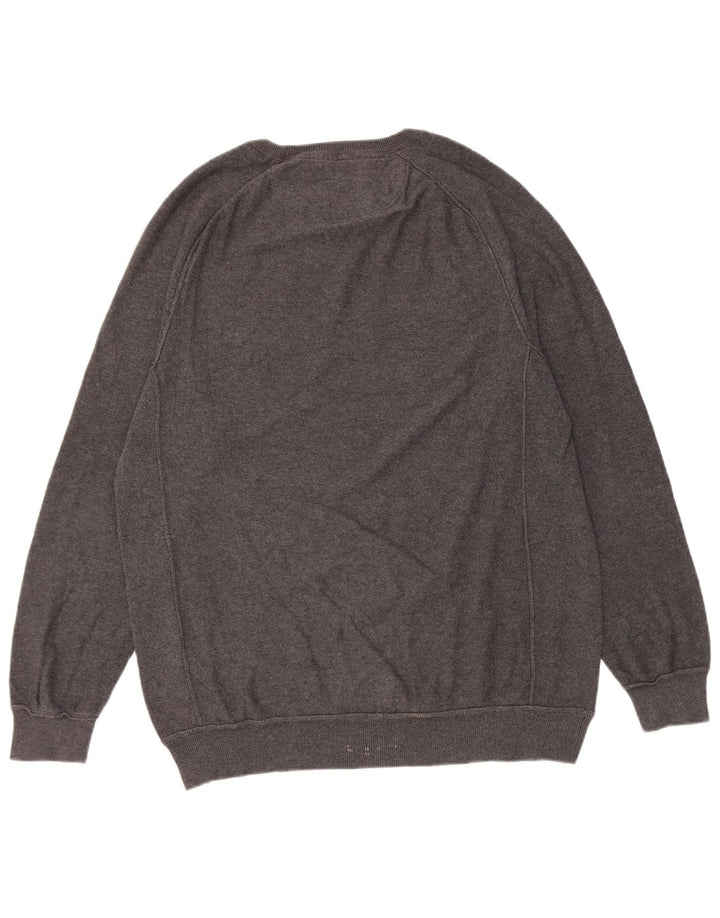 Suéter masculino com gola canoa French Connection algodão cinza médio