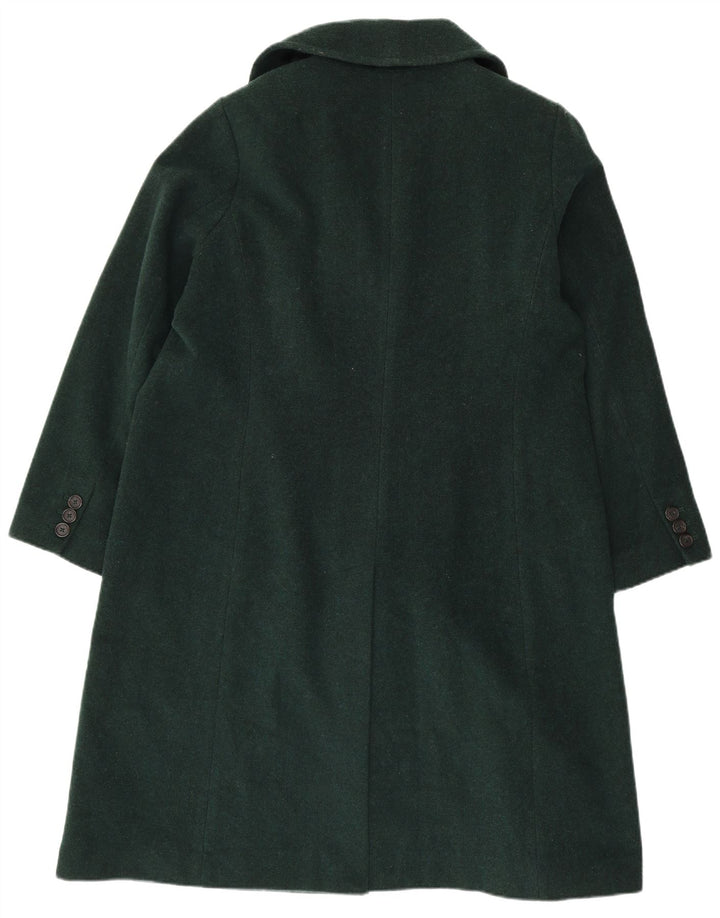Casaco feminino Marks & Spencer com peito duplo Reino Unido 20 2XL lã verde
