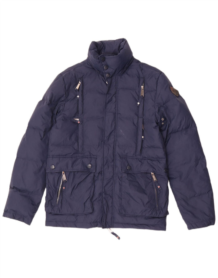 Jaqueta acolchoada feminina Zu Elements UK 36 pequena azul marinho poliamida