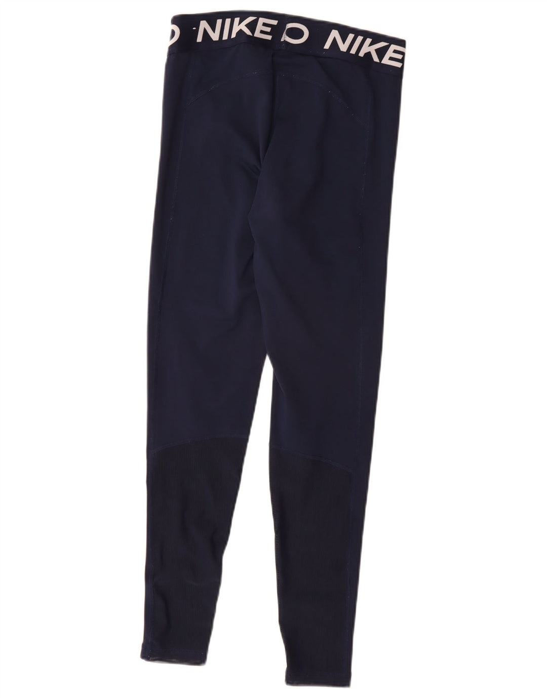 Nike Womens Dri Fit Graphic Leggings UK 12 Médio Azul Marinho Poliéster