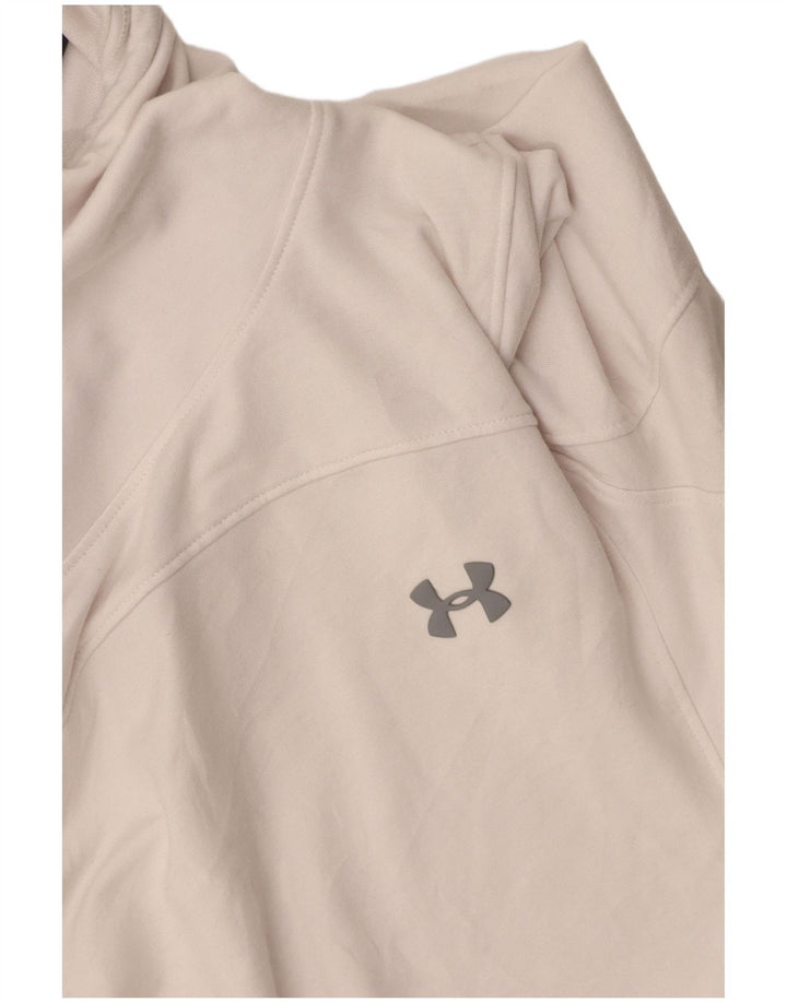 UNDER ARMOUR Womens Roll Neck Sweatshirt Jumper UK 14 Medium White