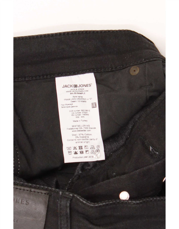 Jeans retos masculinos Jack & Jones W34 L27 algodão preto