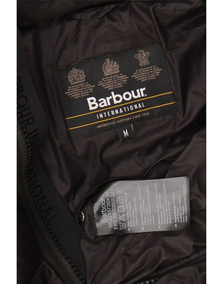 Jaqueta masculina acolchoada com capuz Barbour UK 38 poliamida preta média