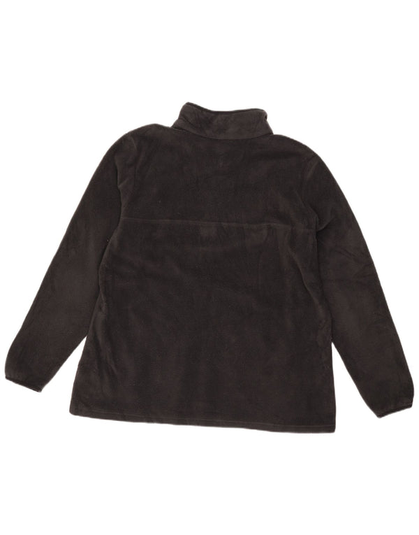 Columbia Suéter feminino de lã com gola redonda e botão UK 18 XL cinza poliéster