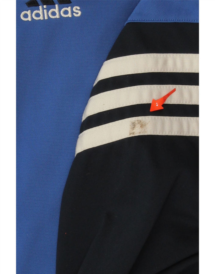 ADIDAS Mens Tracksuit Top Jacket UK 40/42 Medium Blue Colourblock Vintage Adidas and Second-Hand Adidas from Messina Hembry 