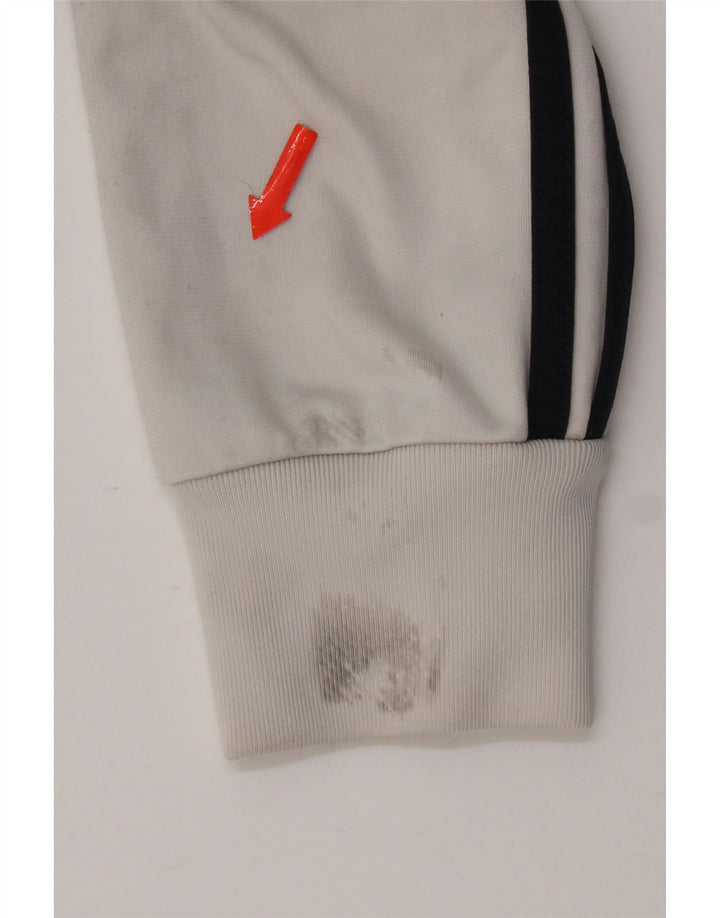 Adidas Mens Tracksuit Top Jacket UK 34/36 Pequeno Branco Colorblock Poliéster