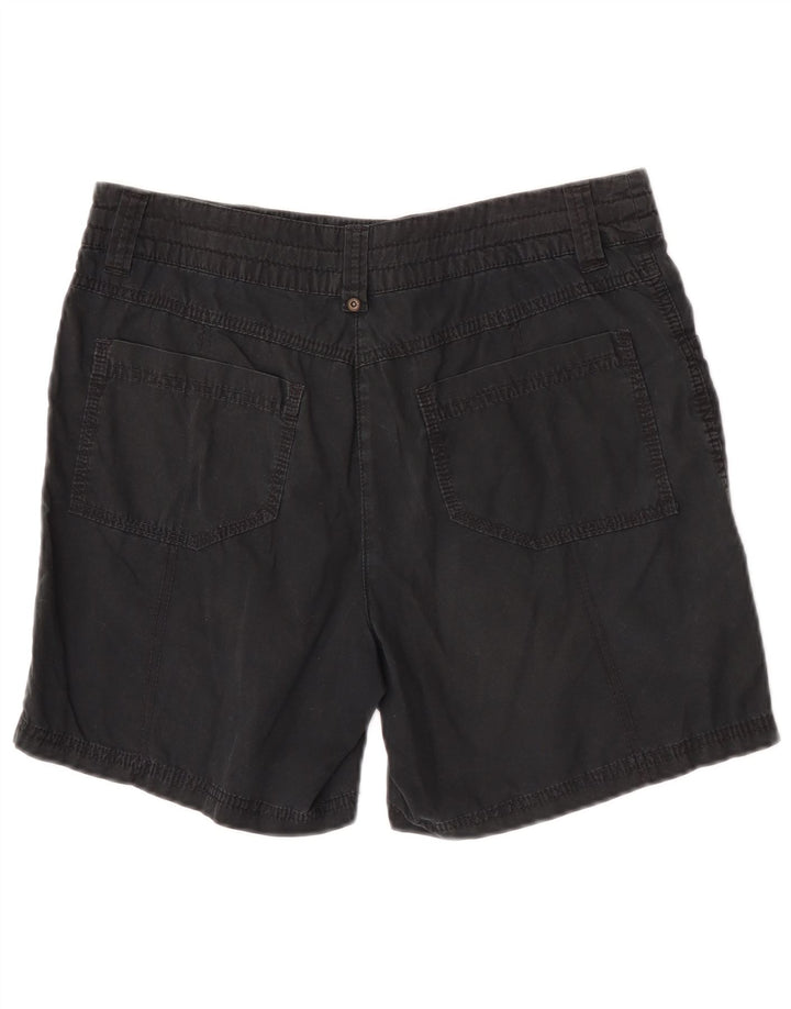 Shorts casuais femininos Marks & Spencer UK 12 médio W31 algodão preto