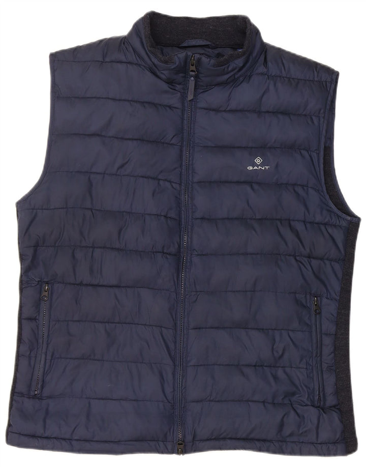 Colete acolchoado feminino GANT UK 16 grande azul marinho