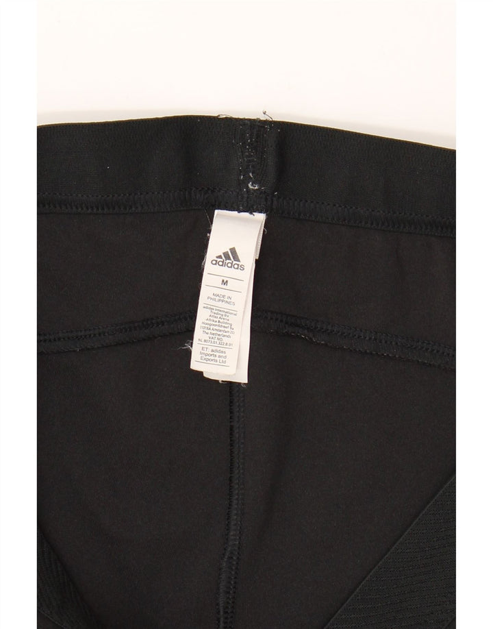 ADIDAS Womens Crop Leggings UK 12 Médio Preto Nylon