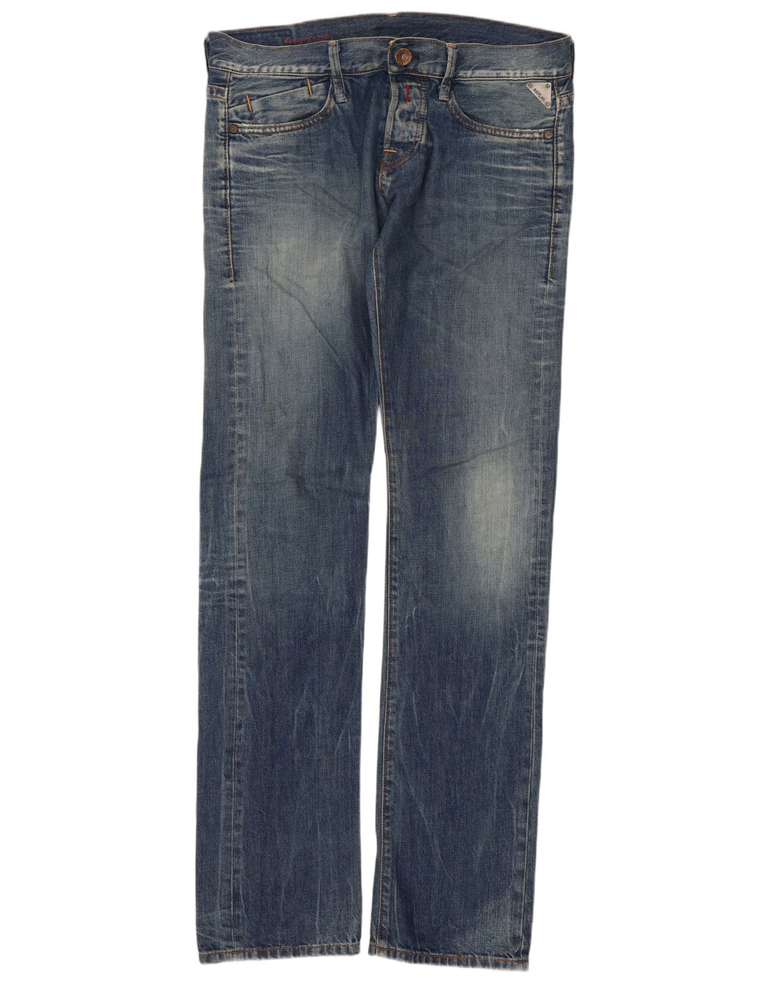 Replay Jeans reto feminino W31 L34 azul algodão