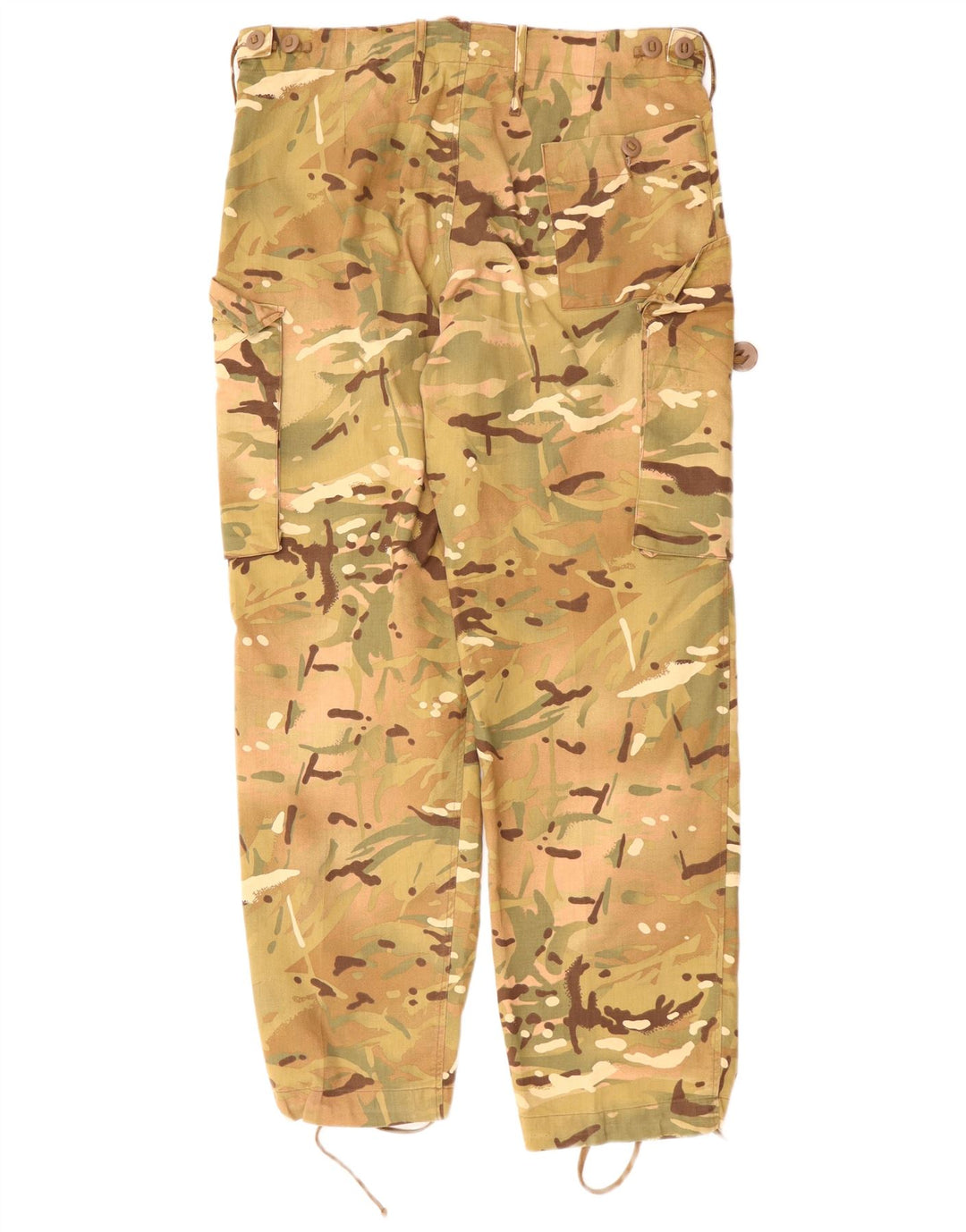 Calça cargo masculina VINTAGE reta W34 L29 algodão camuflado cáqui