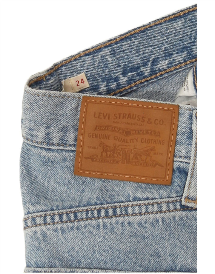 Shorts jeans feminino LEVI'S W24 XS azul algodão