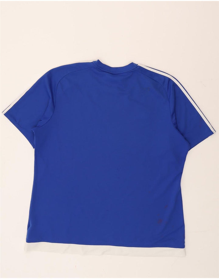Adidas Masculino Climalite Camiseta Top XL Azul Colorblock Poliéster