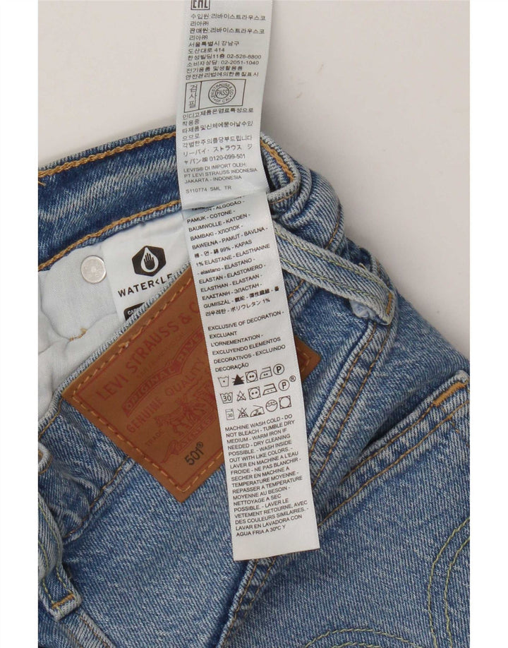 Shorts jeans feminino Levi's 501 desgastado W23 2XS algodão azul