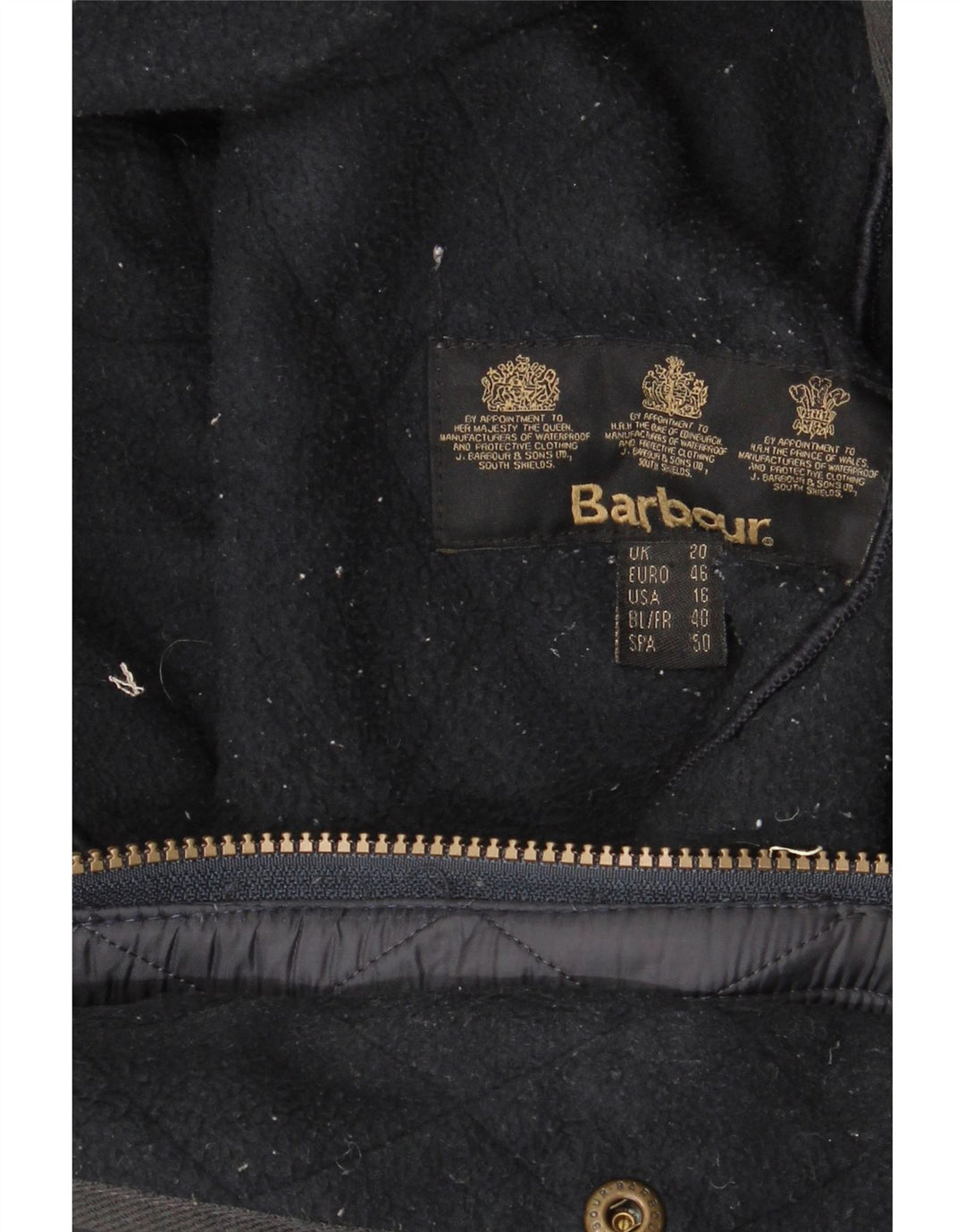 Jaqueta acolchoada feminina Barbour UK 20 2XL azul marinho