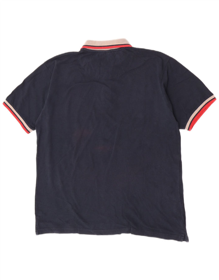 Camisa polo masculina Lotto XL azul marinho listrada