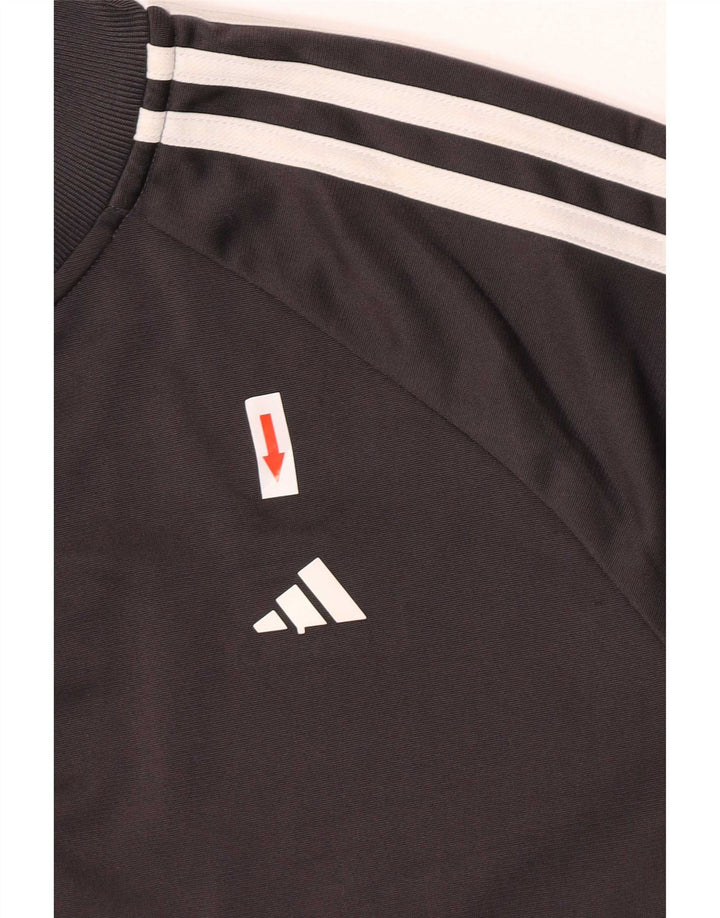 Jaqueta Adidas Meninos Treino Top 13-14 Anos Cinza Colorblock Poliéster