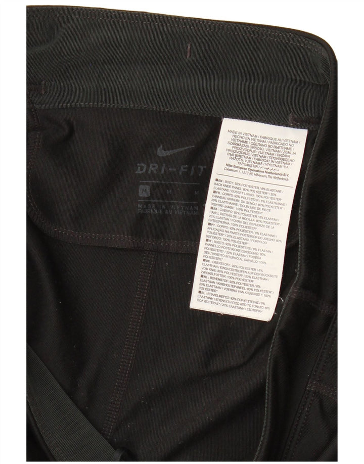 Leggings Nike Dri Fit Femininas UK 12 Médio Preto Poliéster