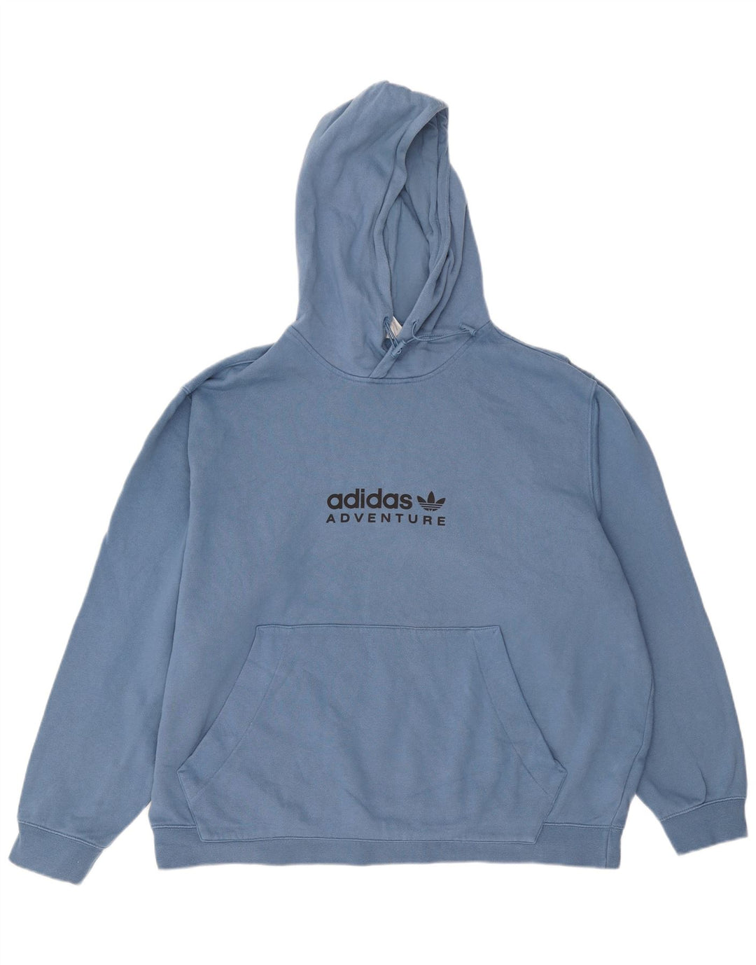 ADIDAS Mens Adventure Graphic Hoodie Jumper 2XL Azul Algodão