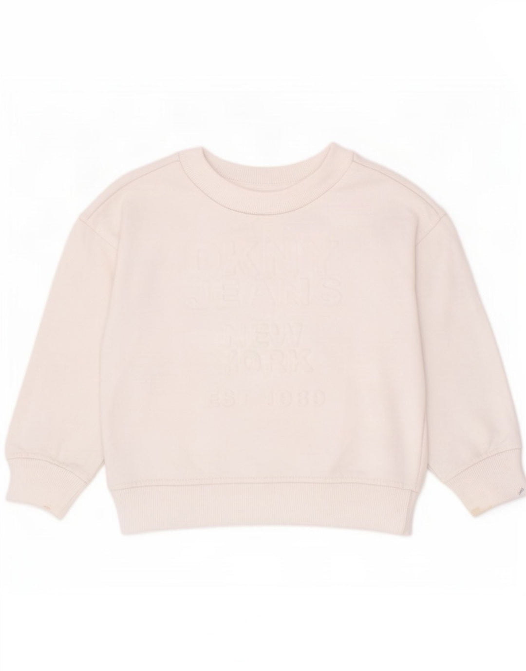 Suéter gráfico Dkny Boys 2-3 anos algodão branco