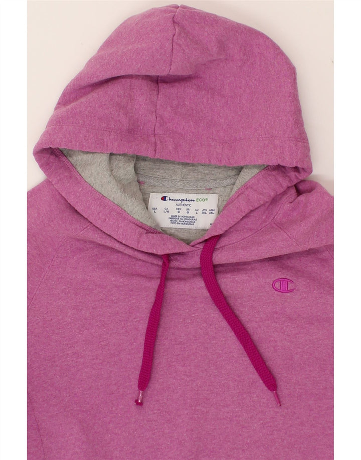 CHAMPION Womens Hoodie Jumper UK 16 Large Pink Cotton Vintage Champion and Second-Hand Champion from Messina Hembry 