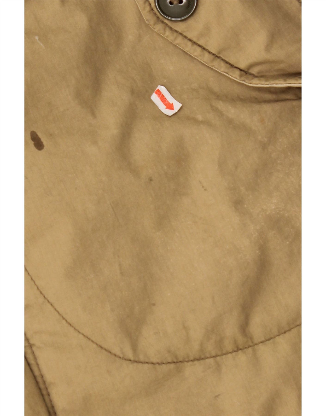 Casaco acolchoado masculino EDWIN Reino Unido 38 algodão bege médio