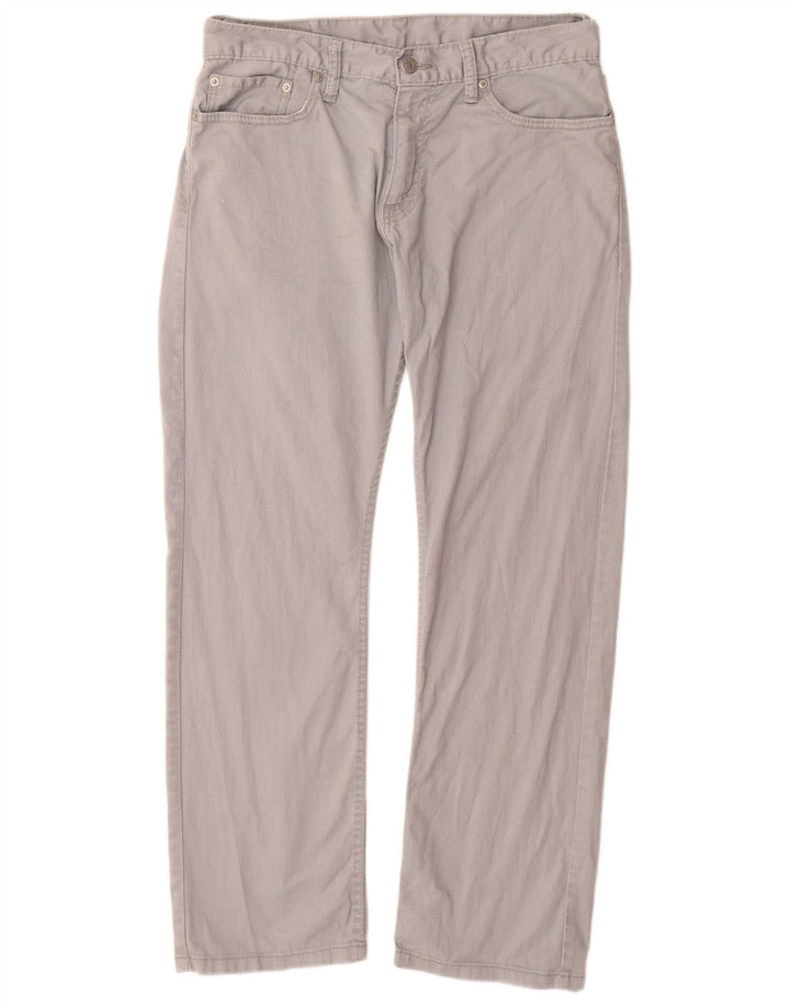Calça jeans masculina Levi's 514 Straight W32 L30 cinza algodão