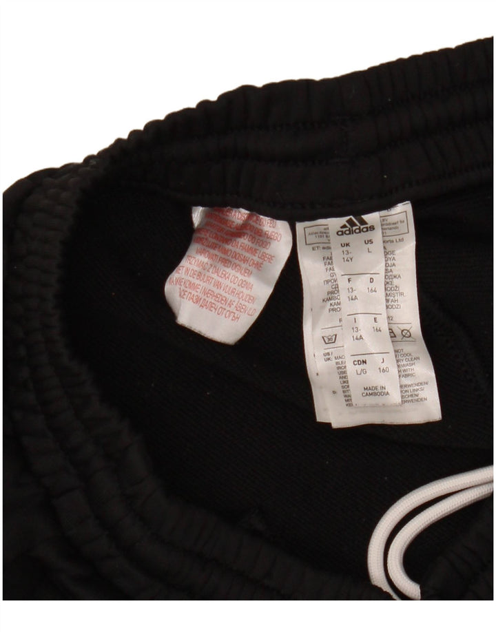Adidas meninos calças de treino joggers 13-14 anos preto poliéster