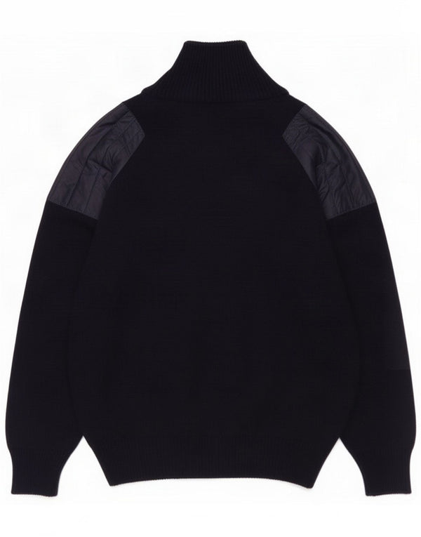 Suéter cardigã masculino com zíper completo Settebello Azul marinho médio