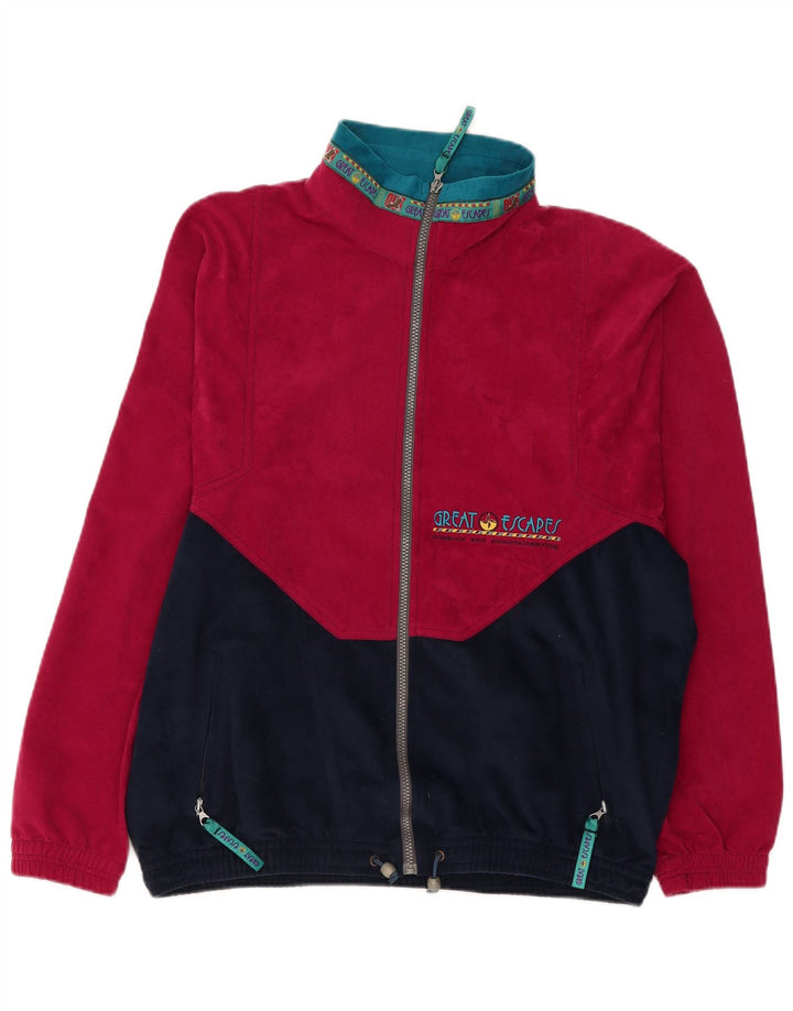 Jaqueta masculina de agasalho Great Escapes IT 50 médio vermelho colorblock retrô