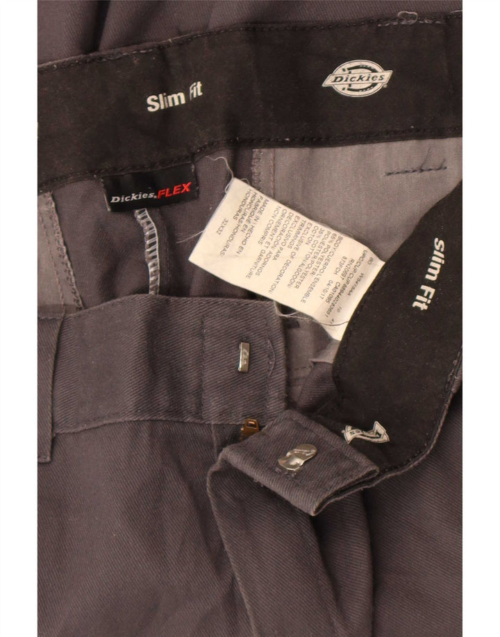 Calças Dickies Mens Slim Fit Chino W32 L32 Cinza Poliéster
