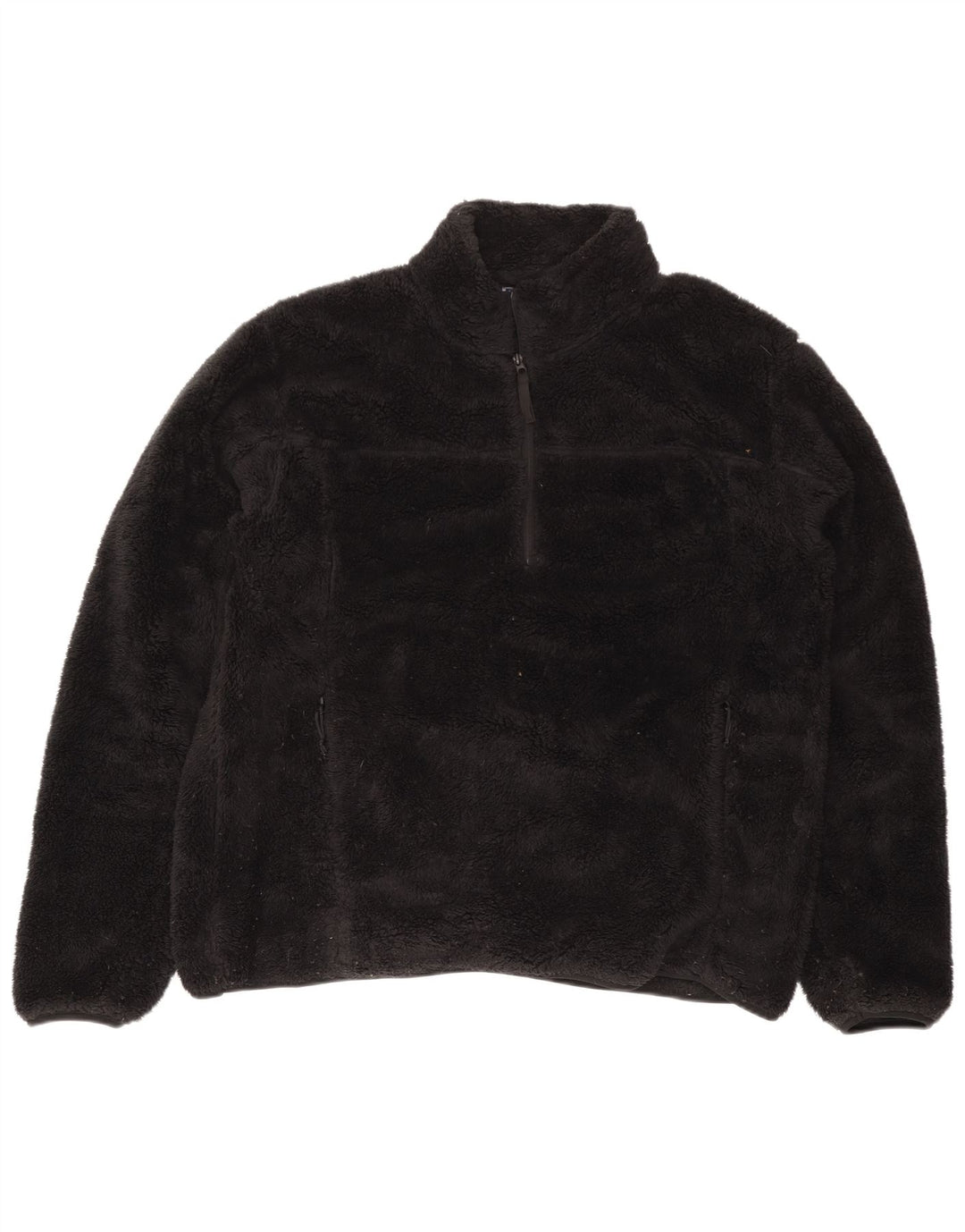 Mountain Warehouse Mens Zip Neck Fleece Jumper XL Poliéster Preto