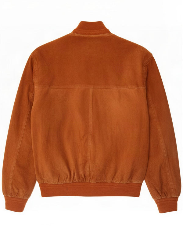 Jaqueta bomber masculina vintage de camurça IT 52 XL Couro marrom