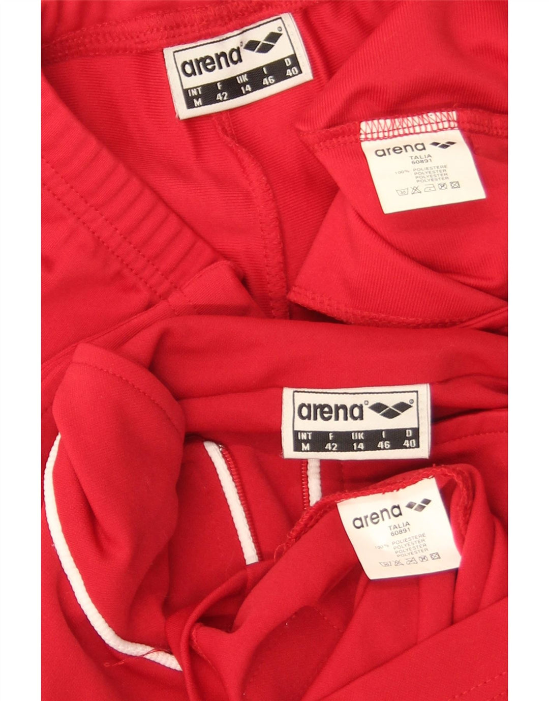 Arena Mens Full Tracksuit UK 14 Médio Poliéster Vermelho