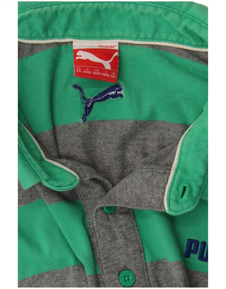 Camisa polo masculina PUMA 2XL listrada verde