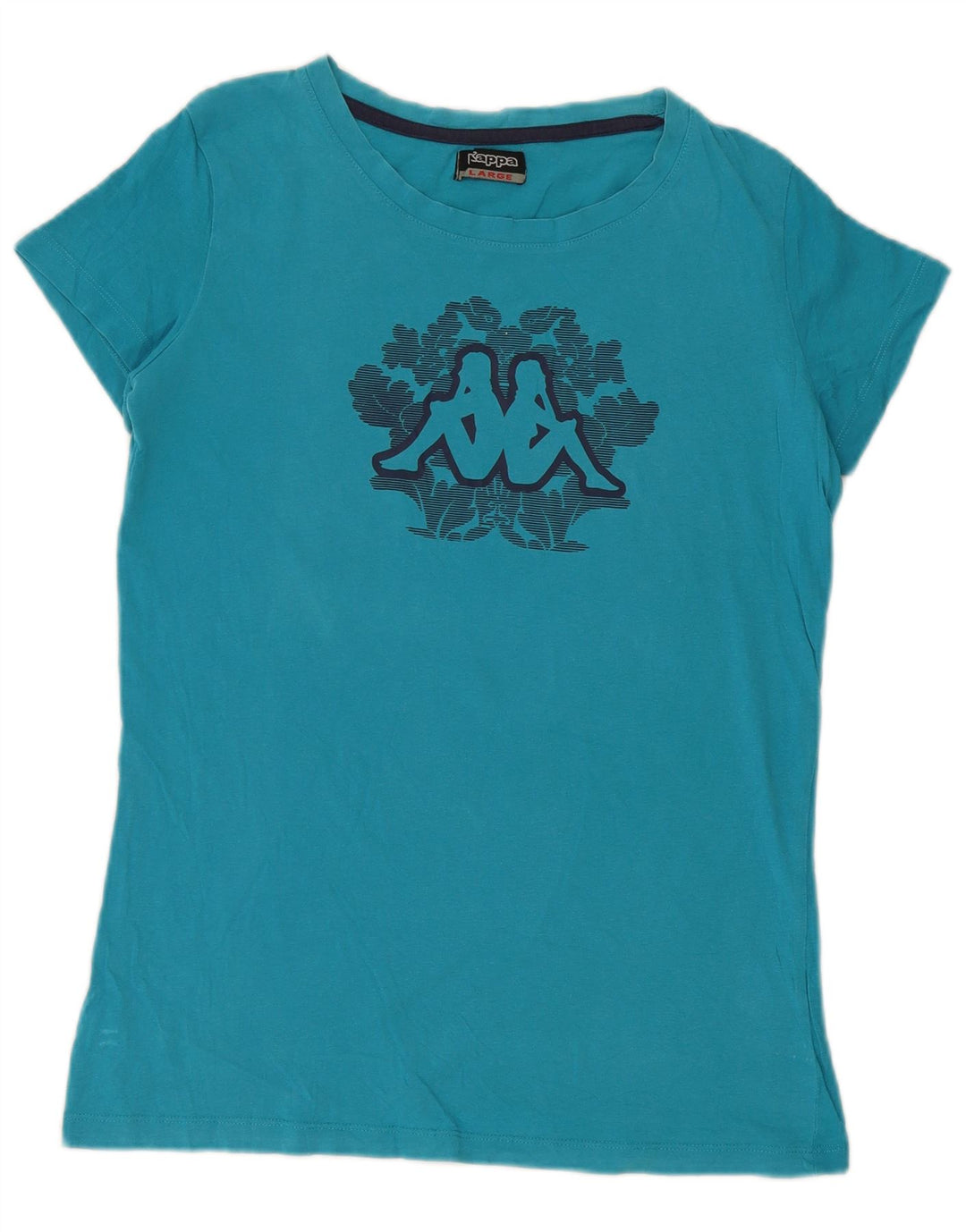 Camiseta feminina Kappa com estampa gráfica UK 14 grande azul