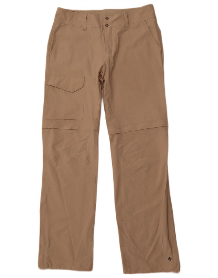 Calça cargo feminina reta COLUMBIA US 8 médio W30 L32 bege
