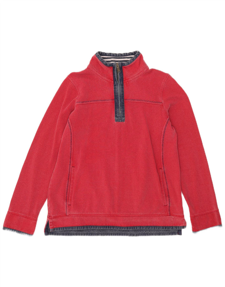 Suéter oversized feminino Fat Face UK 10 pequeno colorblock vermelho