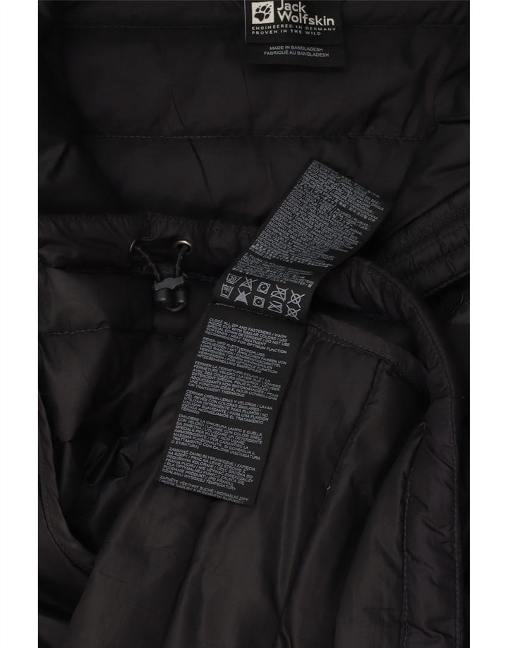 Jaqueta acolchoada masculina Jack Wolfskin Reino Unido 42 XL poliéster preto