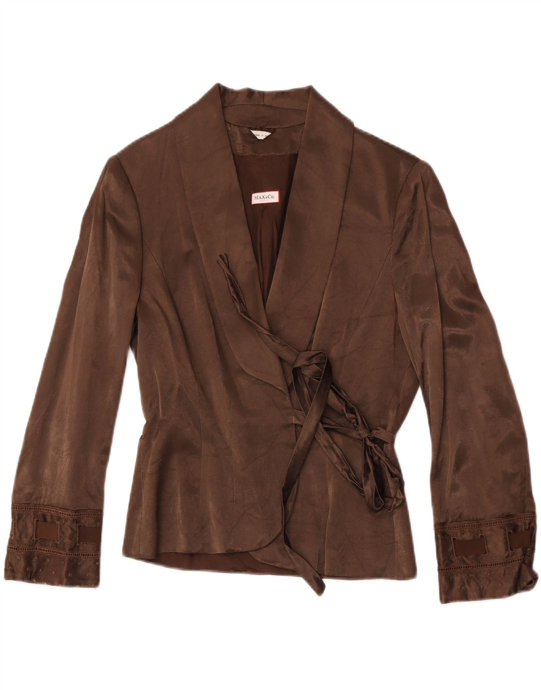 Jaqueta Blazer Feminina Max & Co. Reino Unido 14 Grande Algodão Marrom